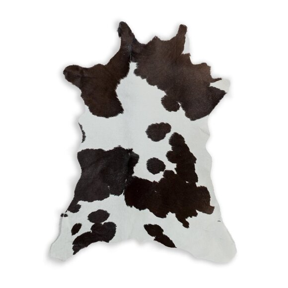 Natural Home Decor Classic Calfskin Throw Rug1-PieceChocolate & White